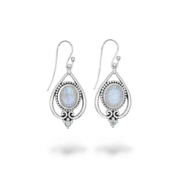 Sterling Silver Moonstone Earrings SSER201