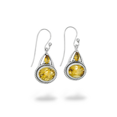 Sterling Silver Citrine Earrings SSER200