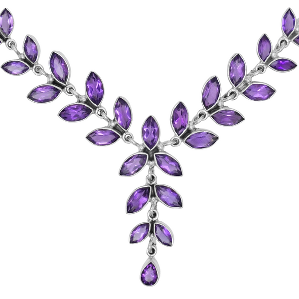 Sterling Silver Amethyst Necklace SSN10