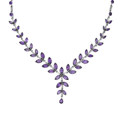 Sterling Silver Amethyst Necklace SSN10