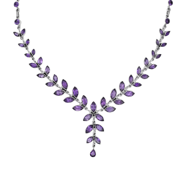 Sterling Silver Amethyst Necklace SSN10