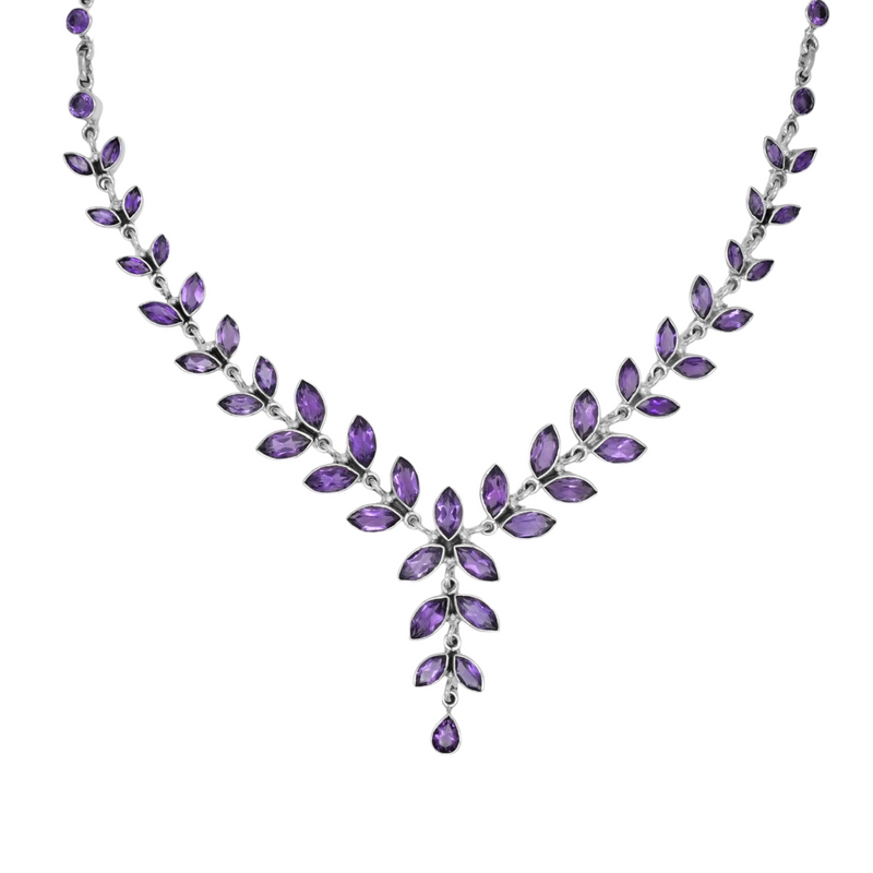 Sterling Silver Amethyst Necklace SSN10