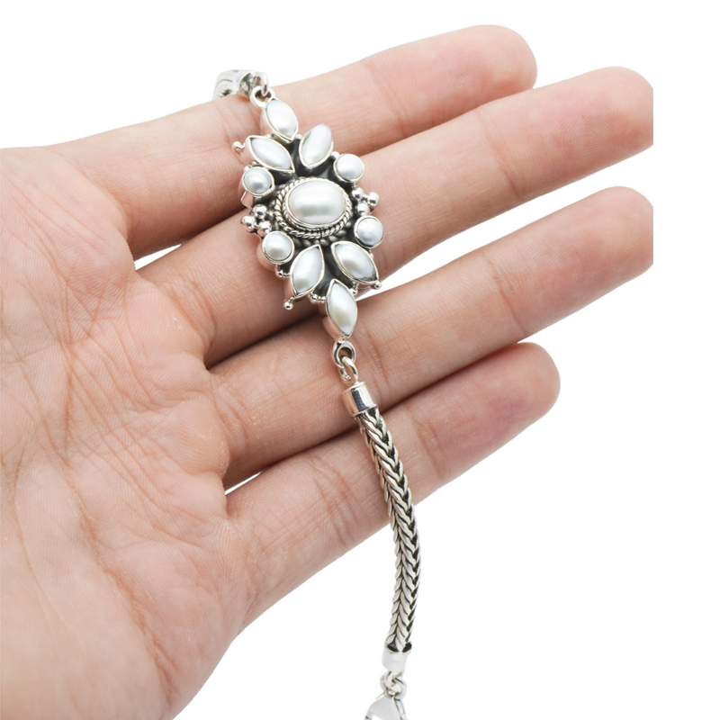 Sterling Silver Pearl Bracelet SSBR26