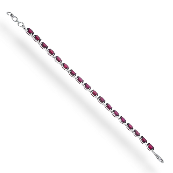 Sterling Silver Garnet Bracelet SSBR82