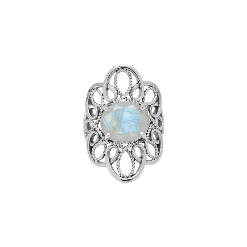 Sterling Silver Moonstone Ring SSR319