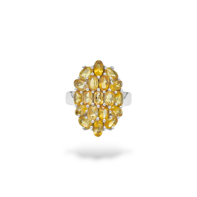 Sterling Silver Citrine Ring SSR54