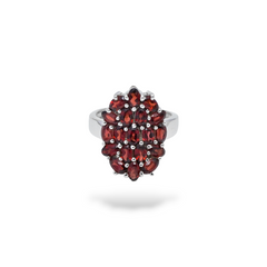 Sterling Silver Garnet Ring SSR54