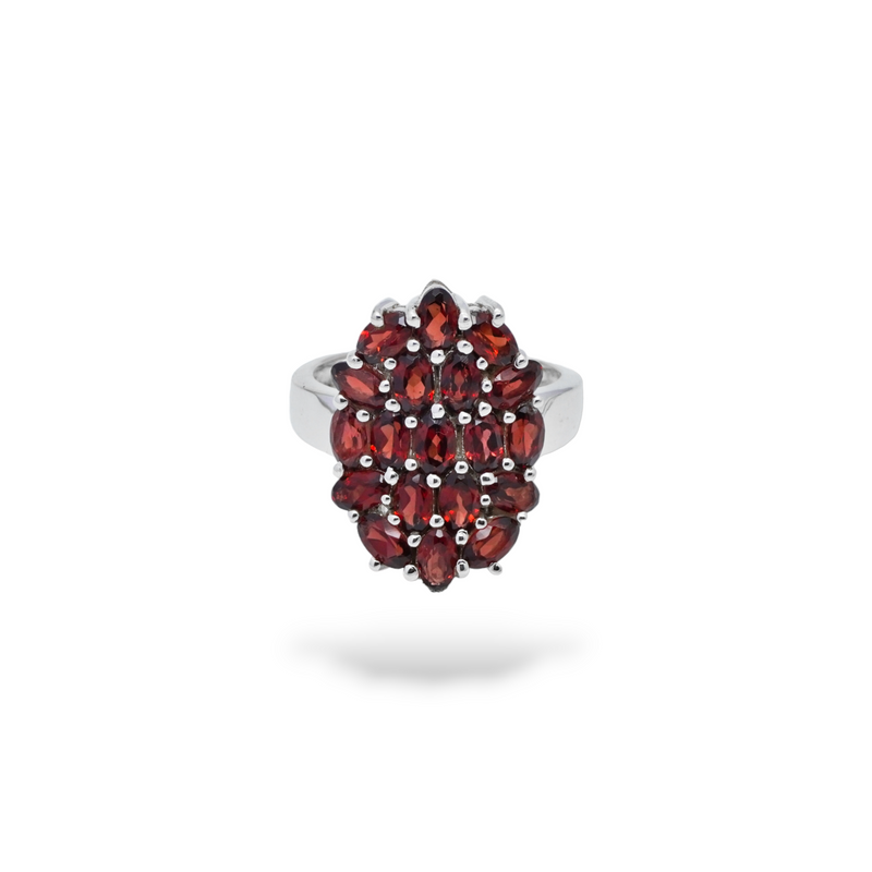 Sterling Silver Garnet Ring SSR54