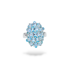 Sterling Silver Blue Topaz Ring SSR54