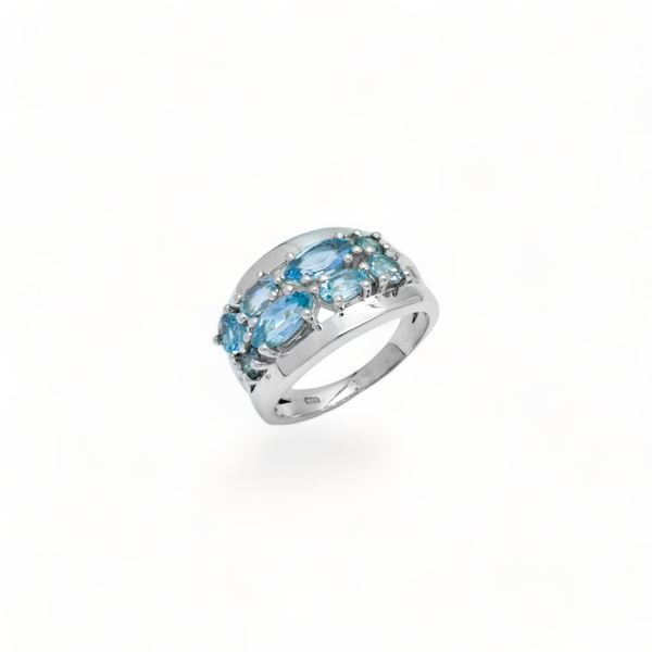 Sterling Silver Blue Topaz Ring SSR318