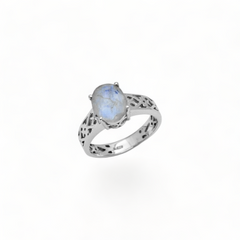 Sterling Silver Moonstone Ring SSR100