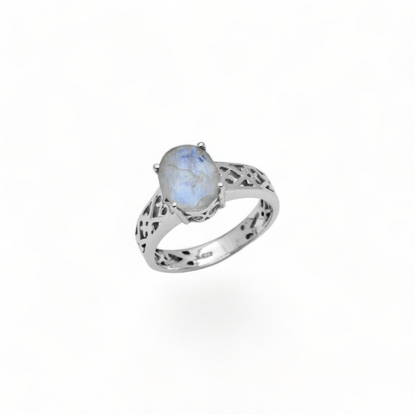 Sterling Silver Moonstone Ring SSR100