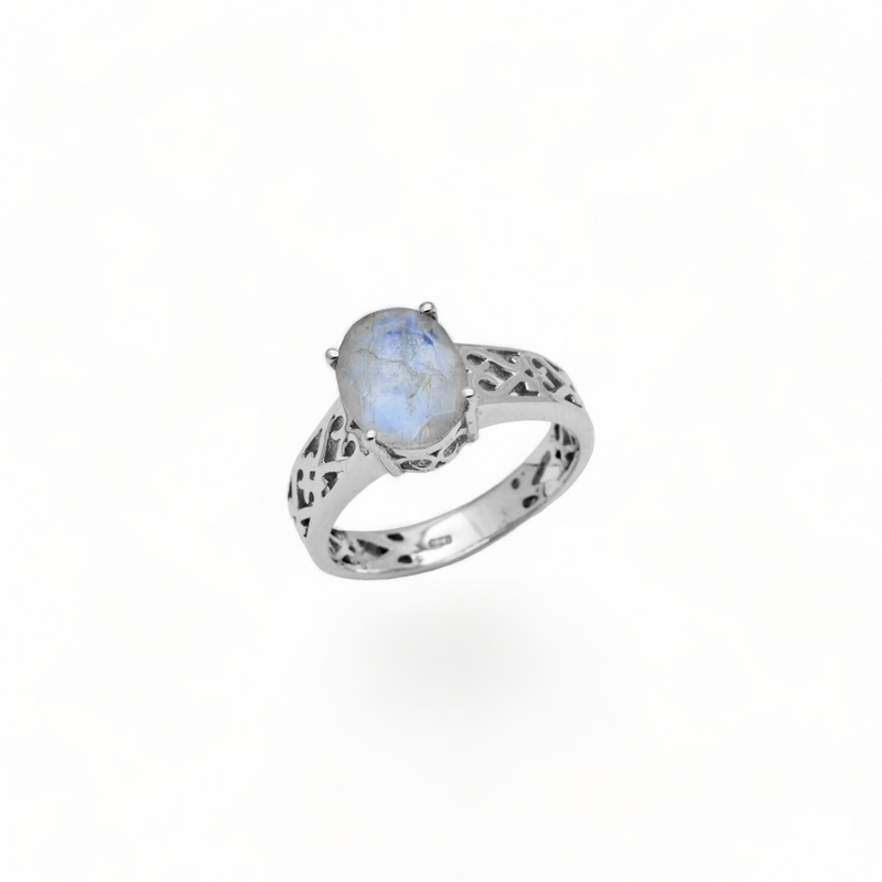 Sterling Silver Moonstone Ring SSR100