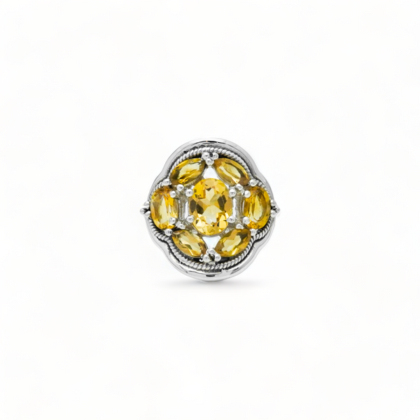 Sterling Silver Citrine Ring SSR323