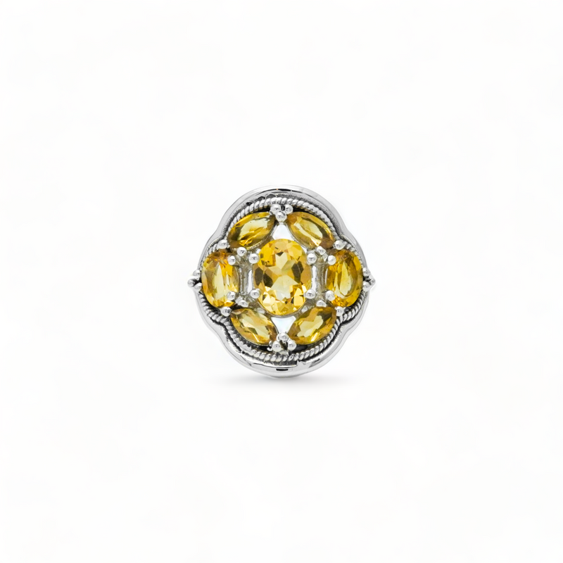 Sterling Silver Citrine Ring SSR323