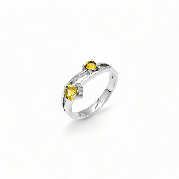 Sterling Silver Citrine Ring SSR143