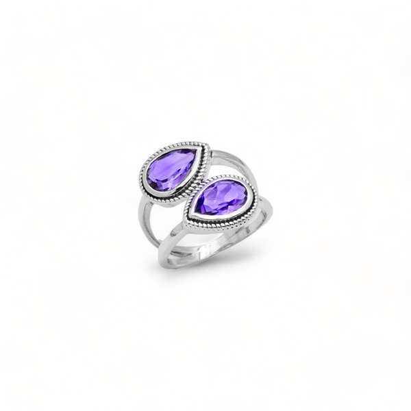 Sterling Silver Amethyst Ring SSR322