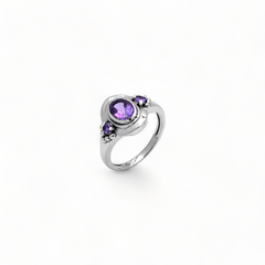 Sterling Silver Amethyst Ring SSR321