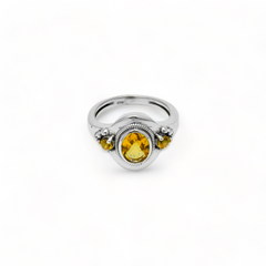 Sterling Silver Citrine Ring SSR321