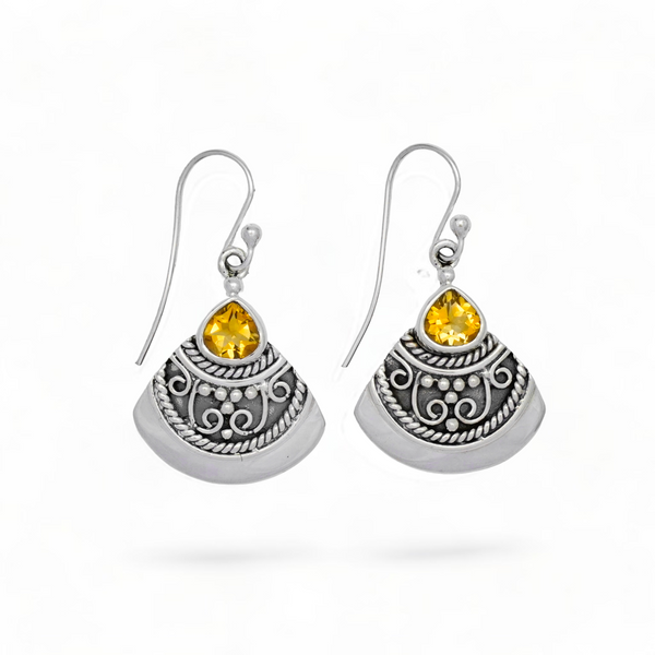 Sterling Silver Citrine Earrings SSER207