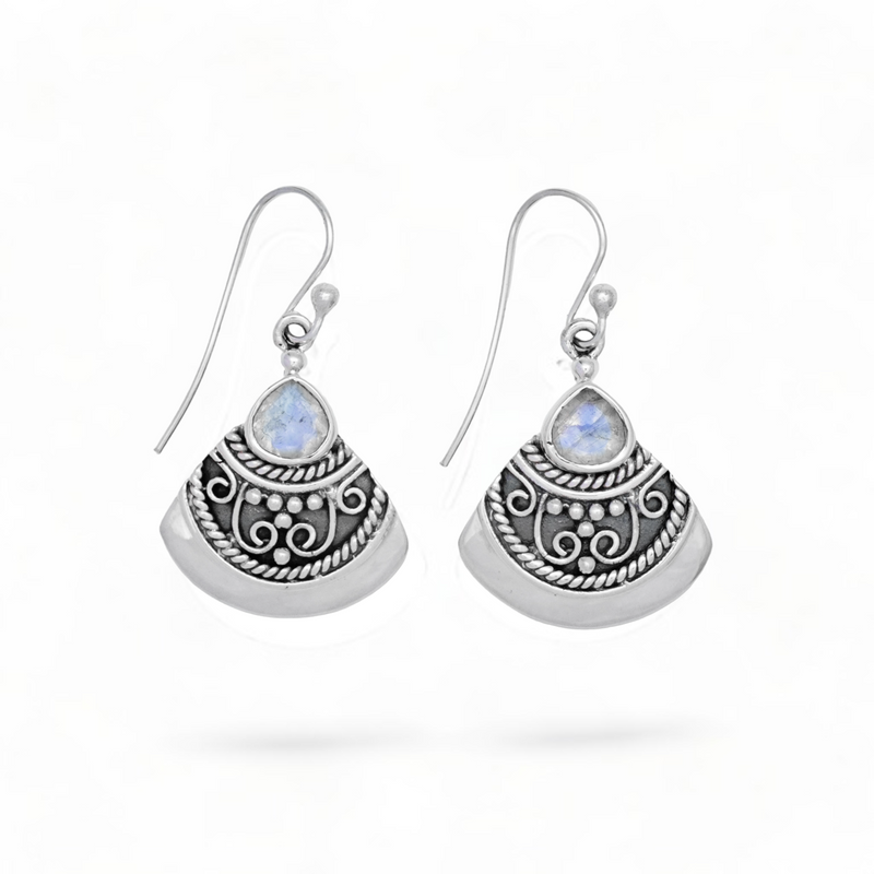 Sterling Silver Moonstone Earrings SSER207