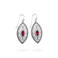 Sterling Silver Garnet Earrings SSER148