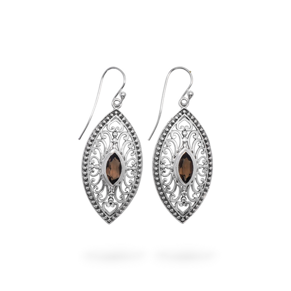 Sterling Silver Smoky Quartz Earrings SSER148