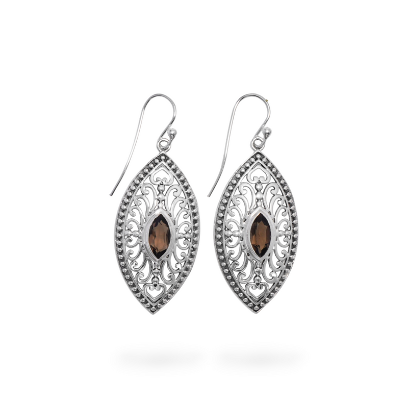 Sterling Silver Smoky Quartz Earrings SSER148