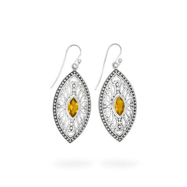 Sterling Silver Citrine Earrings SSER148