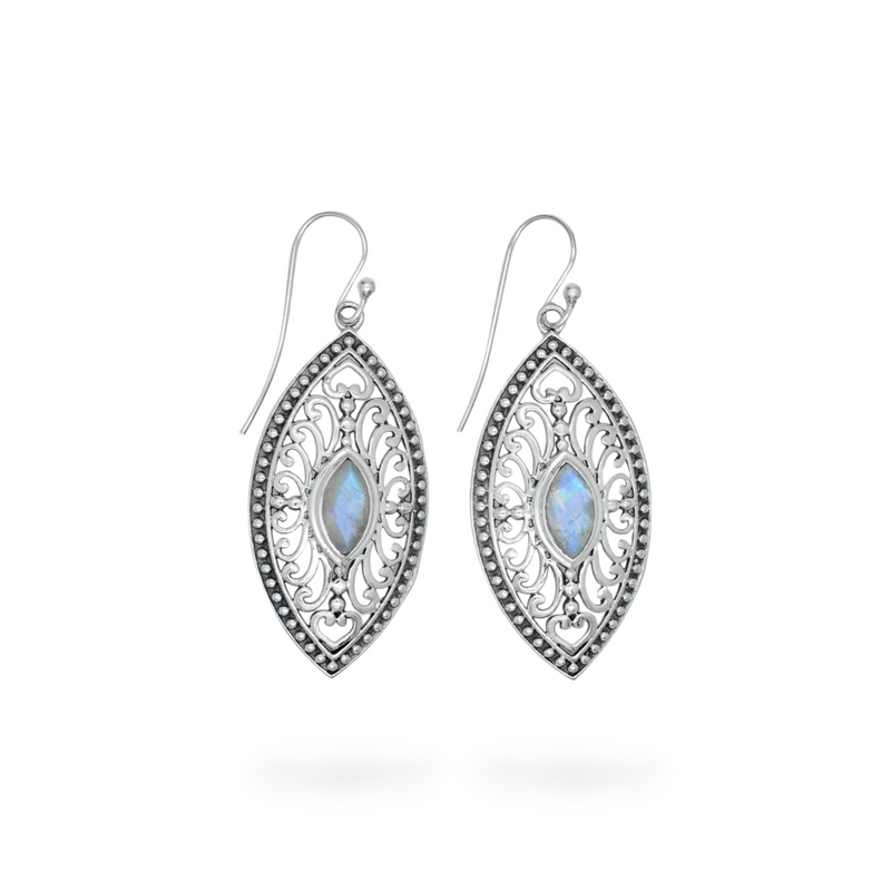 Sterling Silver Moonstone Earrings SSER148