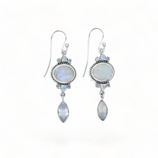 Sterling Silver Moonstone Earrings SSER16