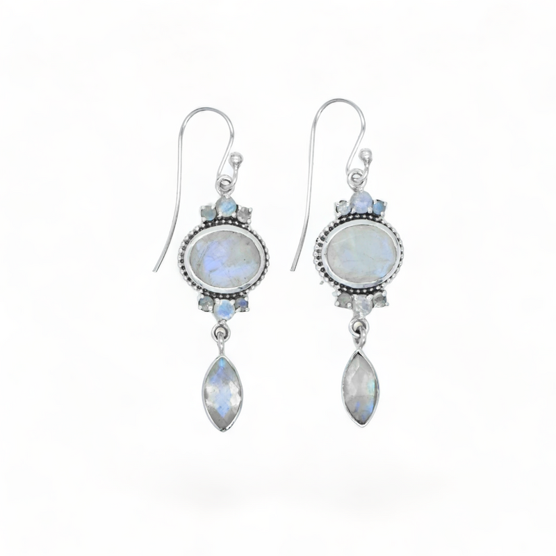 Sterling Silver Moonstone Earrings SSER16