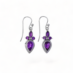 Sterling Silver Amethyst Earrings SSER199
