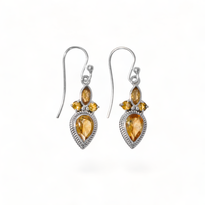 Sterling Silver Citrine Earrings SSER199