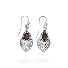 Sterling Silver Smoky Quartz Earrings SSER33
