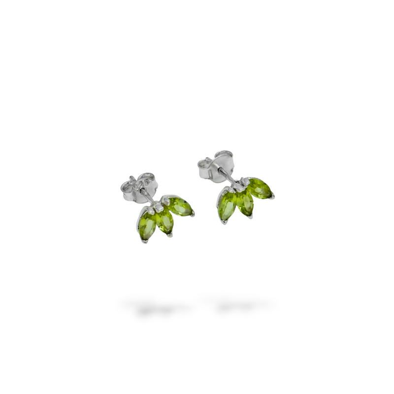 Sterling Silver Peridot Stud Earrings SSER162