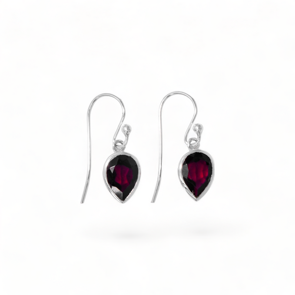 Sterling Silver Garnet Earrings SSER87