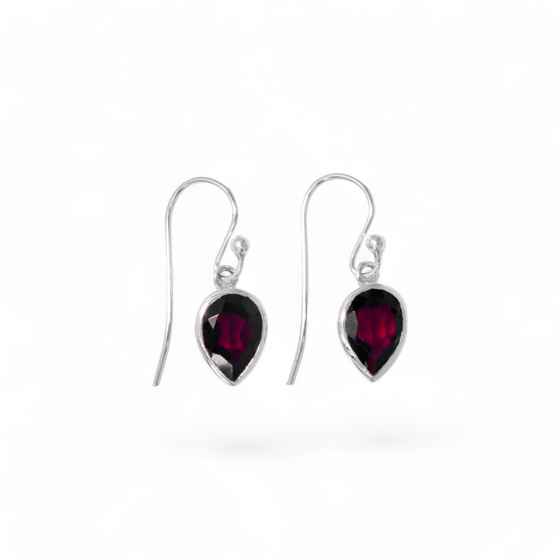 Sterling Silver Garnet Earrings SSER87