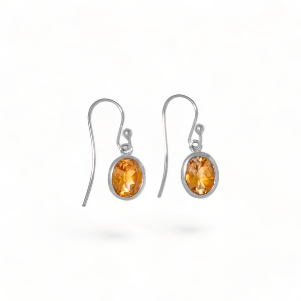 Sterling Silver Citrine Earrings SSER92