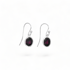 Sterling Silver Garnet Earrings SSER92