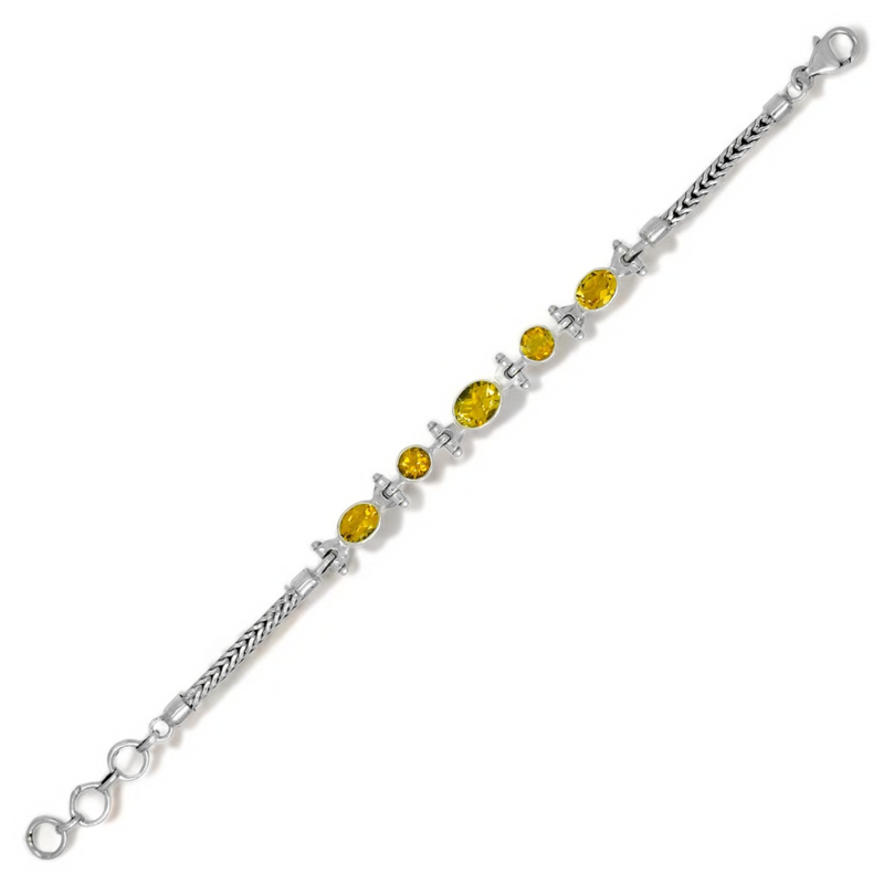 Sterling Silver Citrine Bracelet SSBR65