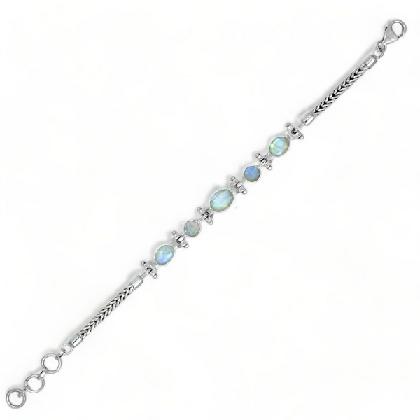 Sterling Silver Moonstone Bracelet SSBR65