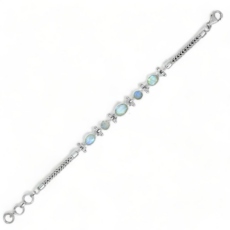 Sterling Silver Moonstone Bracelet SSBR65