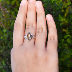 Sterling Silver Citrine Ring SSR304