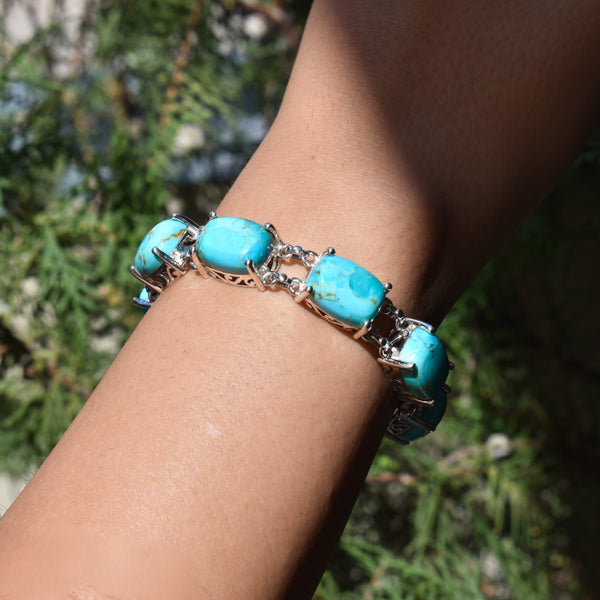 Sterling Silver Mohave Turquoise Bracelet SSBR10