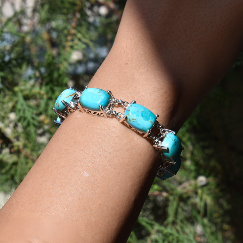 Sterling Silver Mohave Turquoise Bracelet SSBR10
