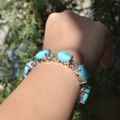 Sterling Silver Mohave Turquoise Bracelet SSBR10