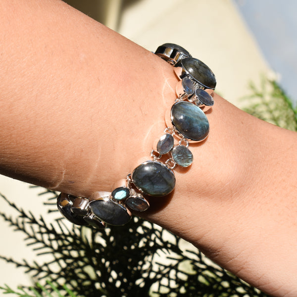 Sterling Silver Labradorite Bracelet SSBR4