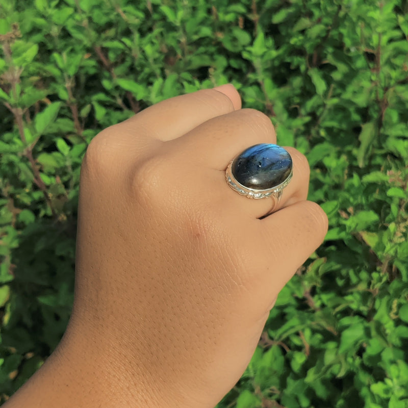 Sterling Silver Labradorite Ring SSR303