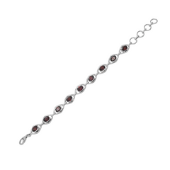 Sterling Silver Garnet Bracelet SSBR53